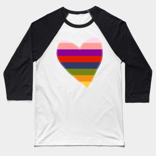 Rainbow Heart Baseball T-Shirt